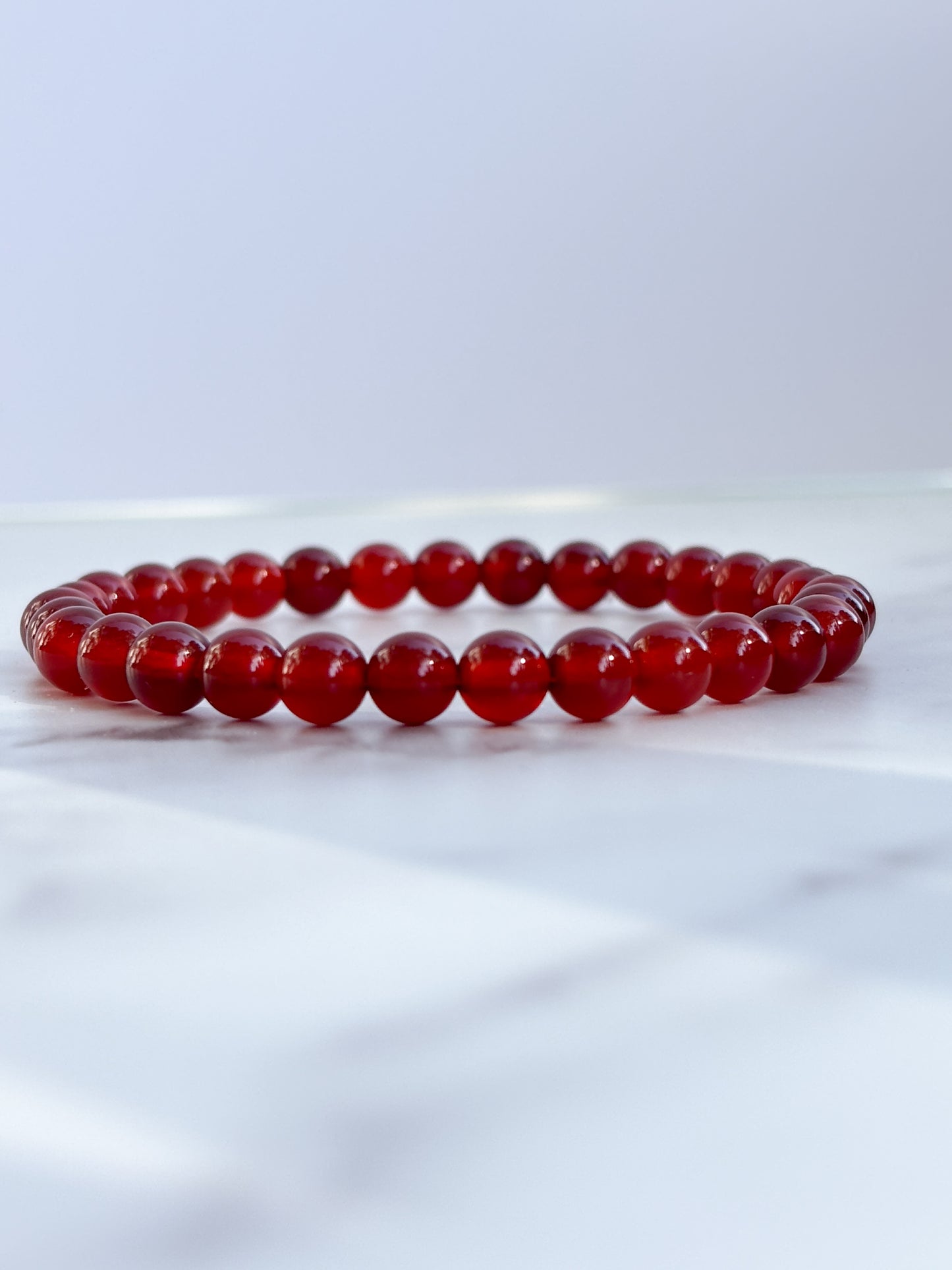 Carnelian Energy Bracelet – 6mm Beads | Vitality, Motivation & Sacral Chakra Activation