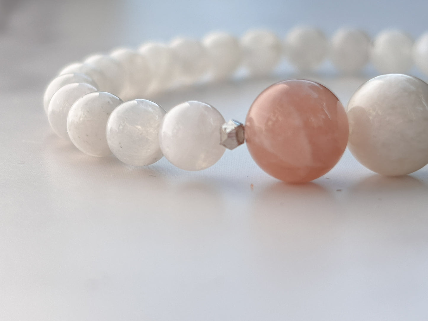 Tri-Color Moonstone Bracelet – 7”
Feminine Energy • Intuition • Emotional Harmony