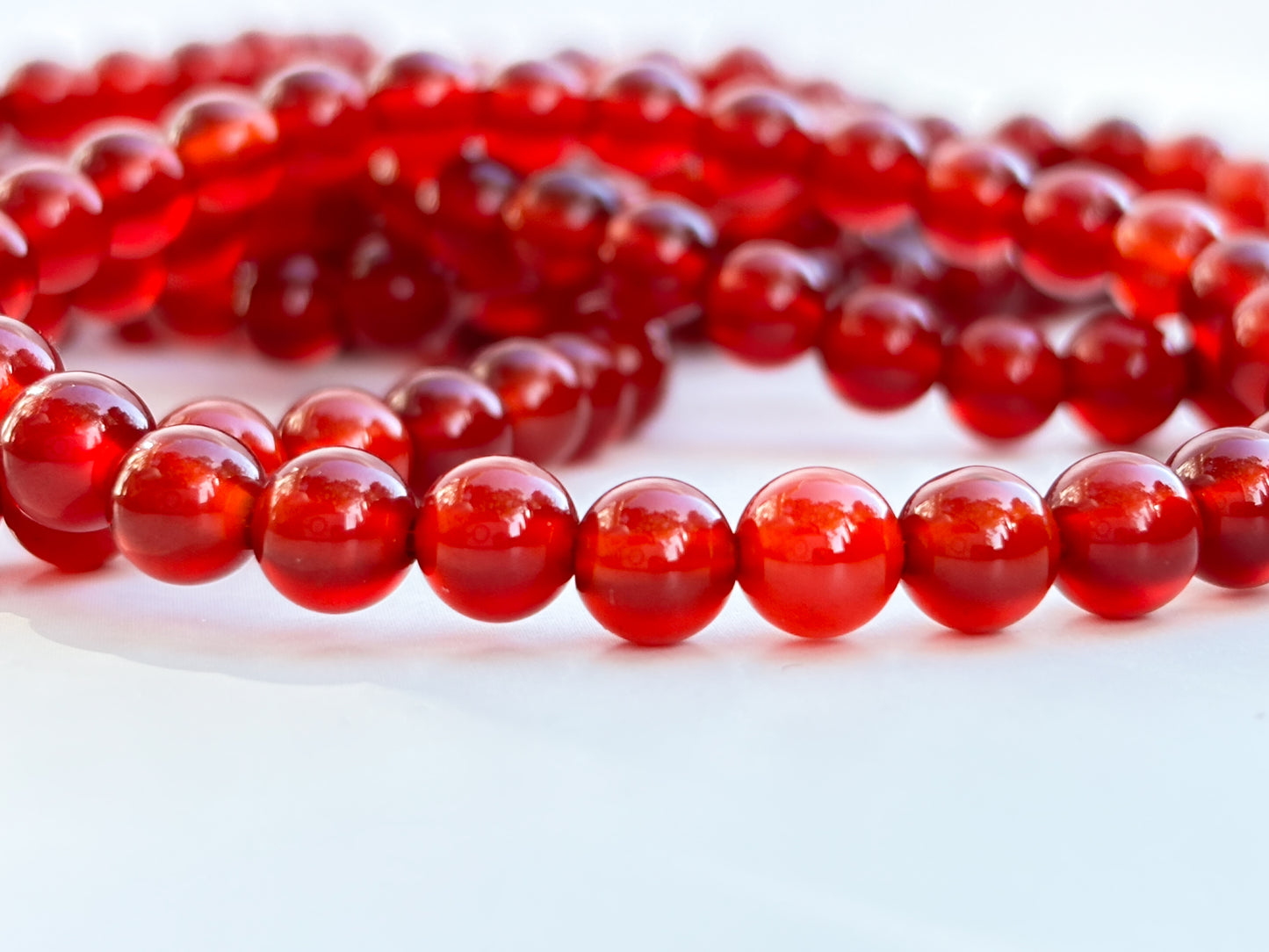 Carnelian Energy Bracelet – 6mm Beads | Vitality, Motivation & Sacral Chakra Activation