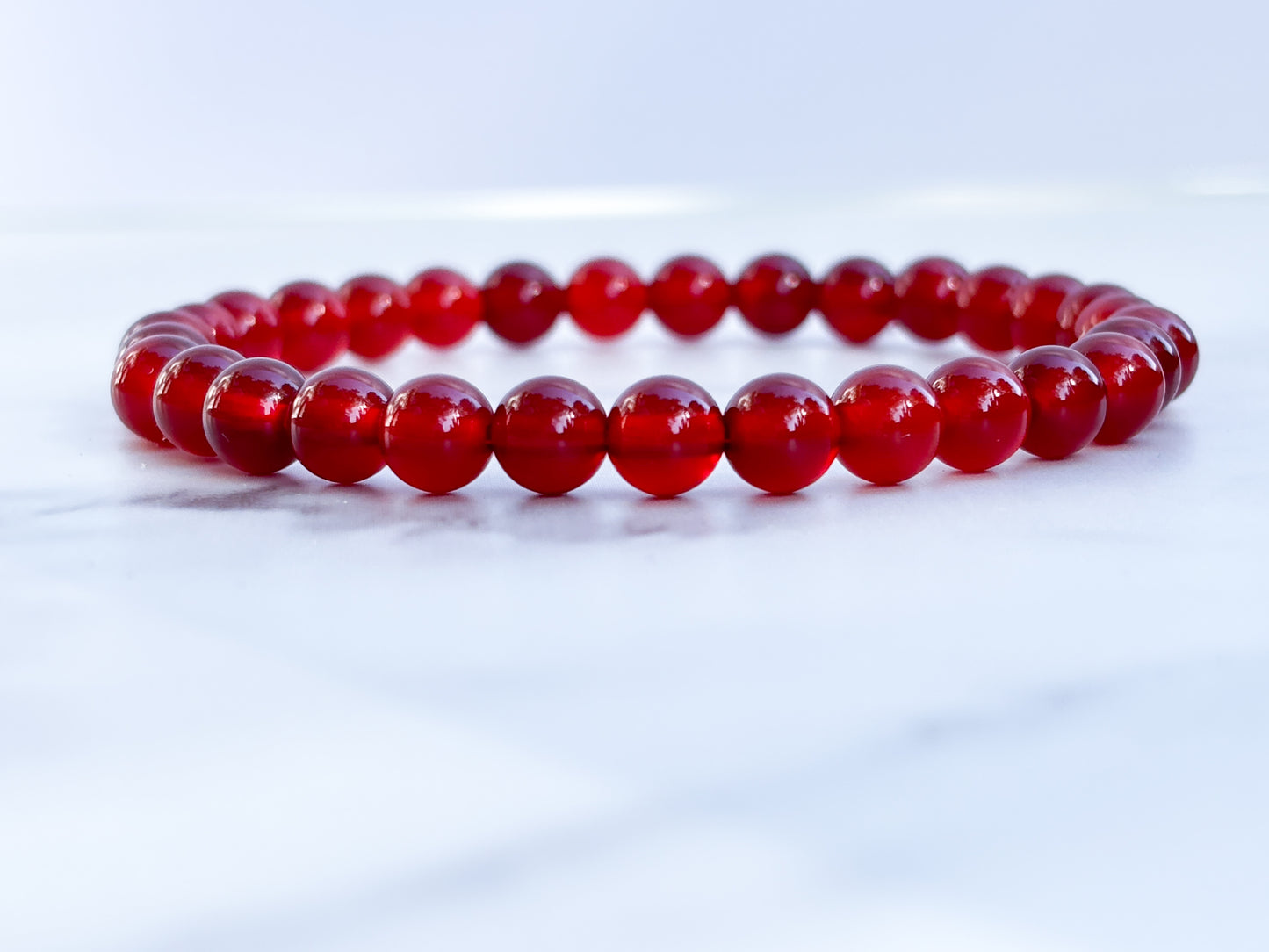 Carnelian Energy Bracelet – 6mm Beads | Vitality, Motivation & Sacral Chakra Activation