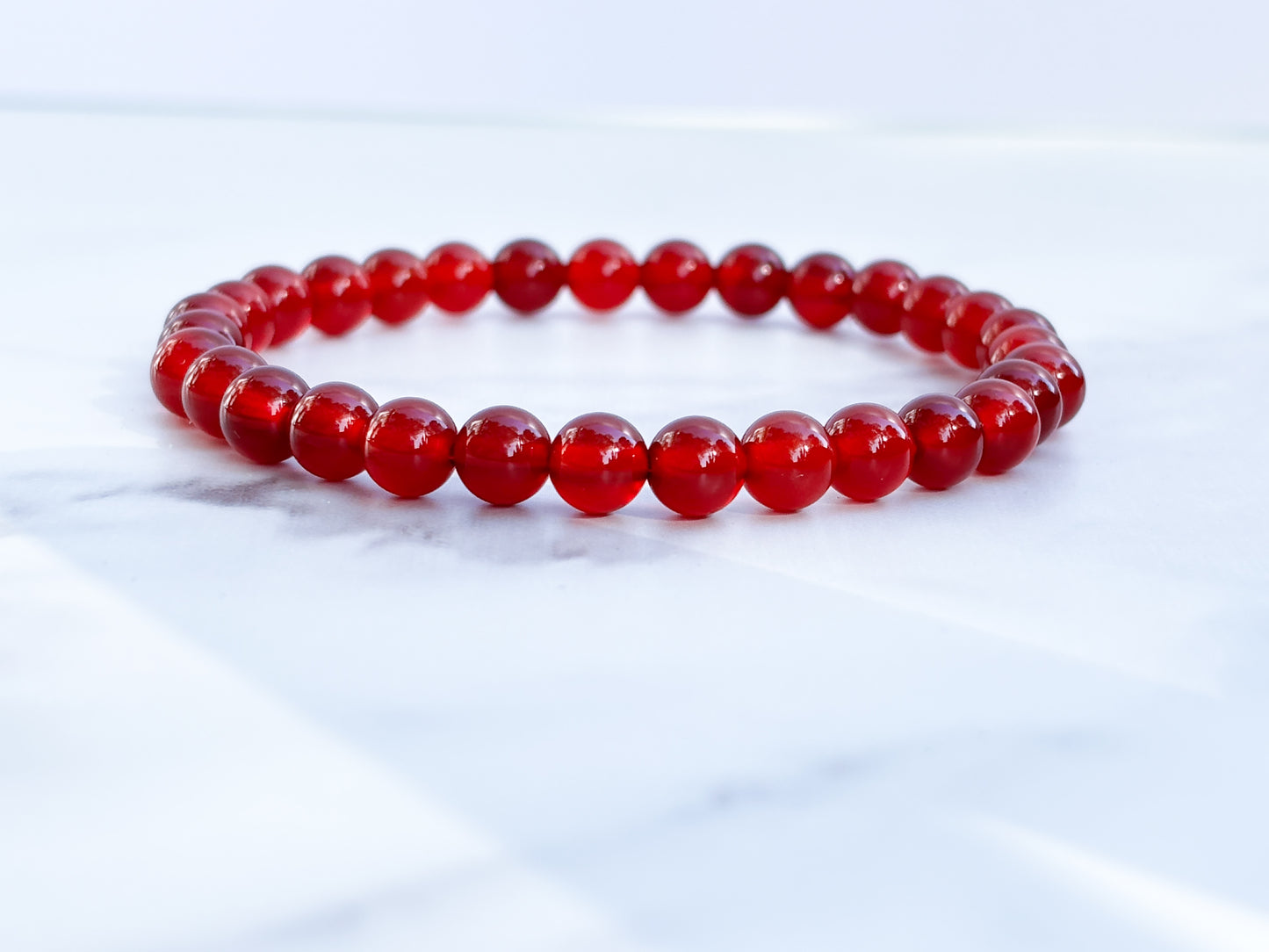 Carnelian Energy Bracelet – 6mm Beads | Vitality, Motivation & Sacral Chakra Activation