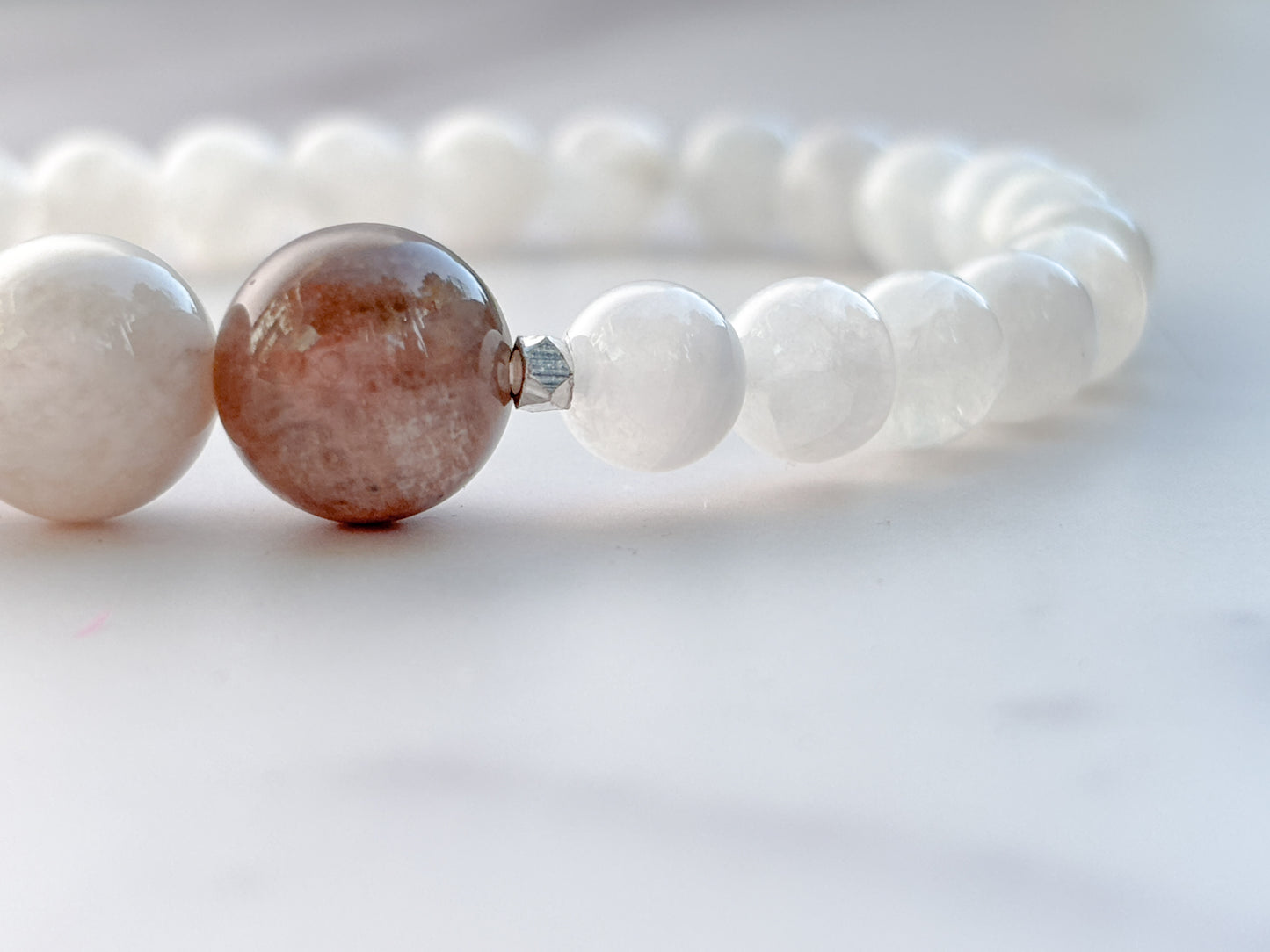 Tri-Color Moonstone Bracelet – 7”
Feminine Energy • Intuition • Emotional Harmony