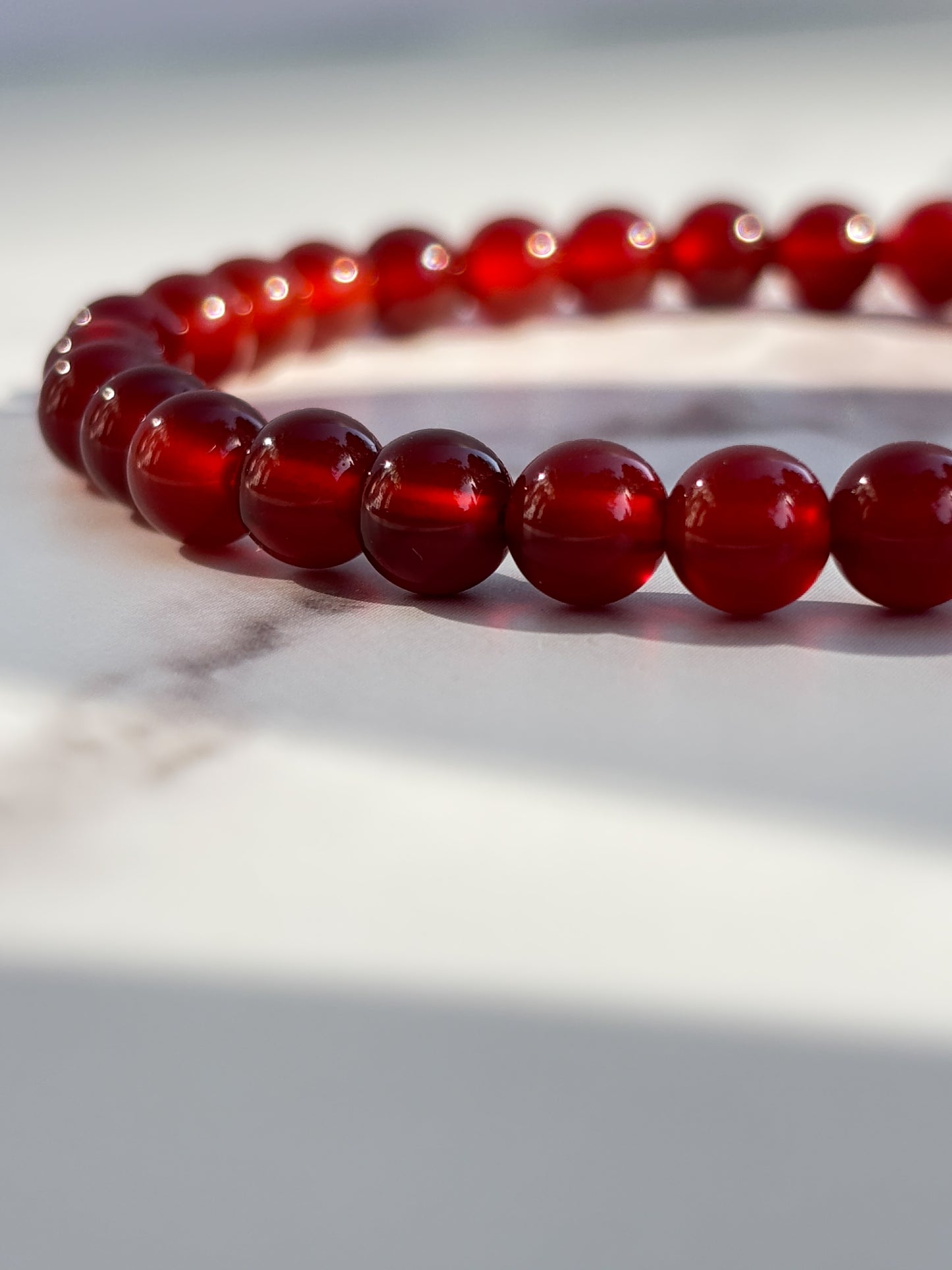 Carnelian Energy Bracelet – 6mm Beads | Vitality, Motivation & Sacral Chakra Activation