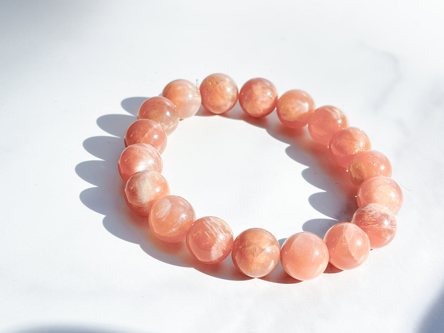 Sri Lankan Sunstone Bracelet – 7” | Confidence, Radiance, Solar Plexus Activation