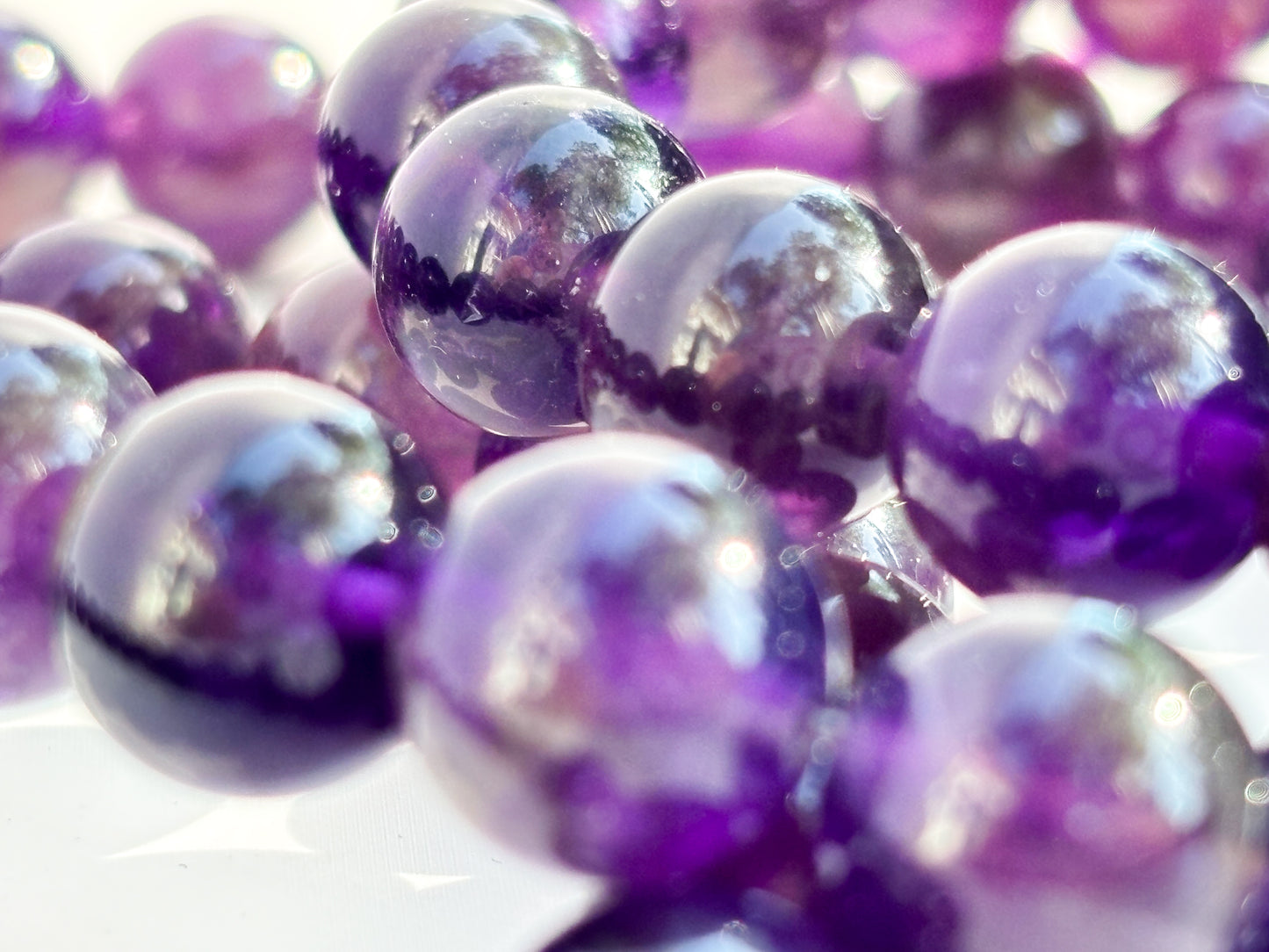 Natural (Not Dyed) Zambian Amethyst Bracelet 7” – Natural Deep Purple Crystal Healing Jewelry