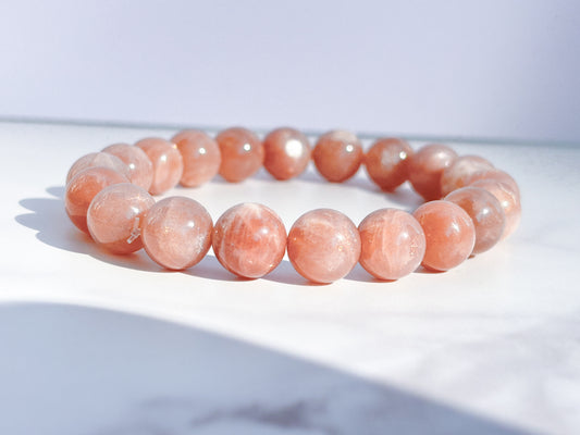 Sri Lankan Sunstone Bracelet – 7” | Confidence, Radiance, Solar Plexus Activation