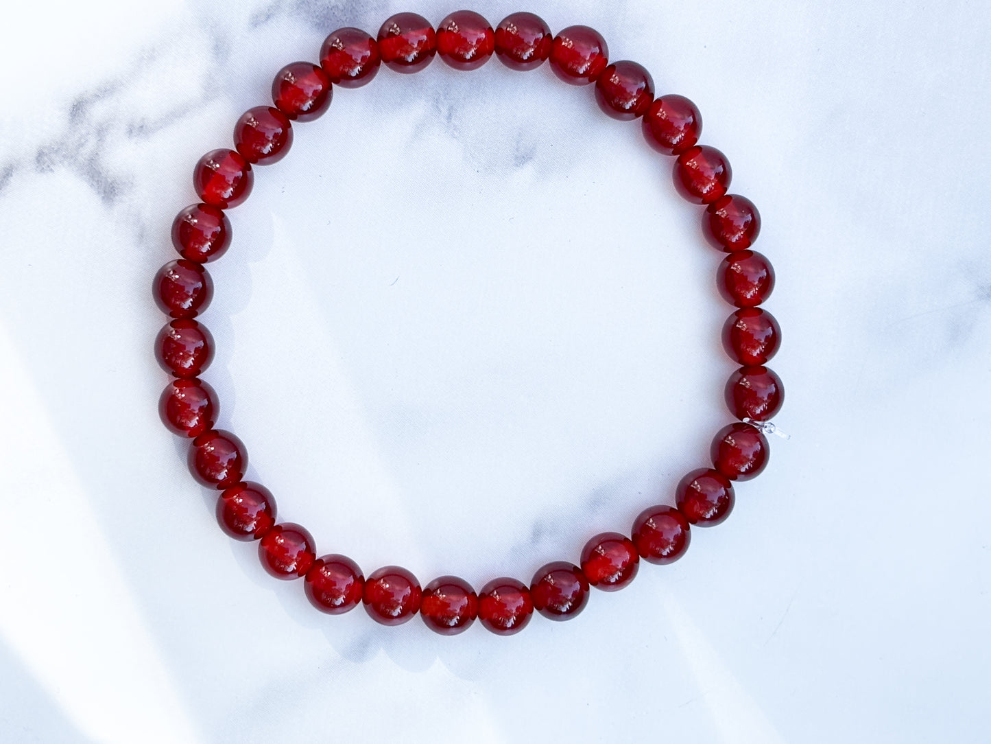 Carnelian Energy Bracelet – 6mm Beads | Vitality, Motivation & Sacral Chakra Activation