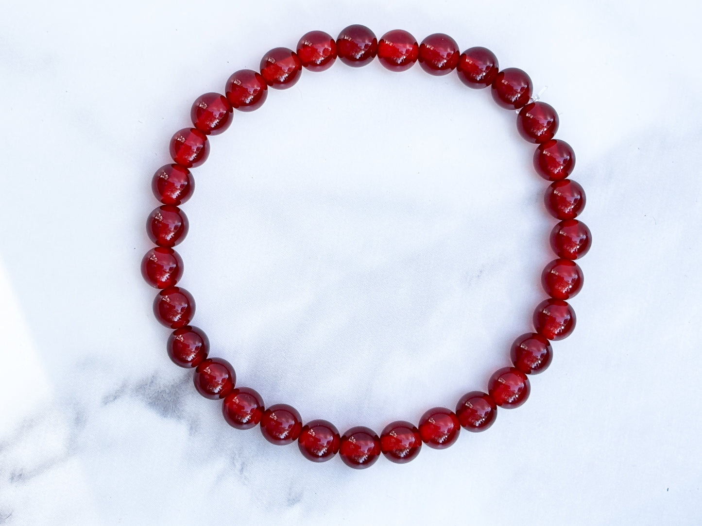 Carnelian Energy Bracelet – 6mm Beads | Vitality, Motivation & Sacral Chakra Activation