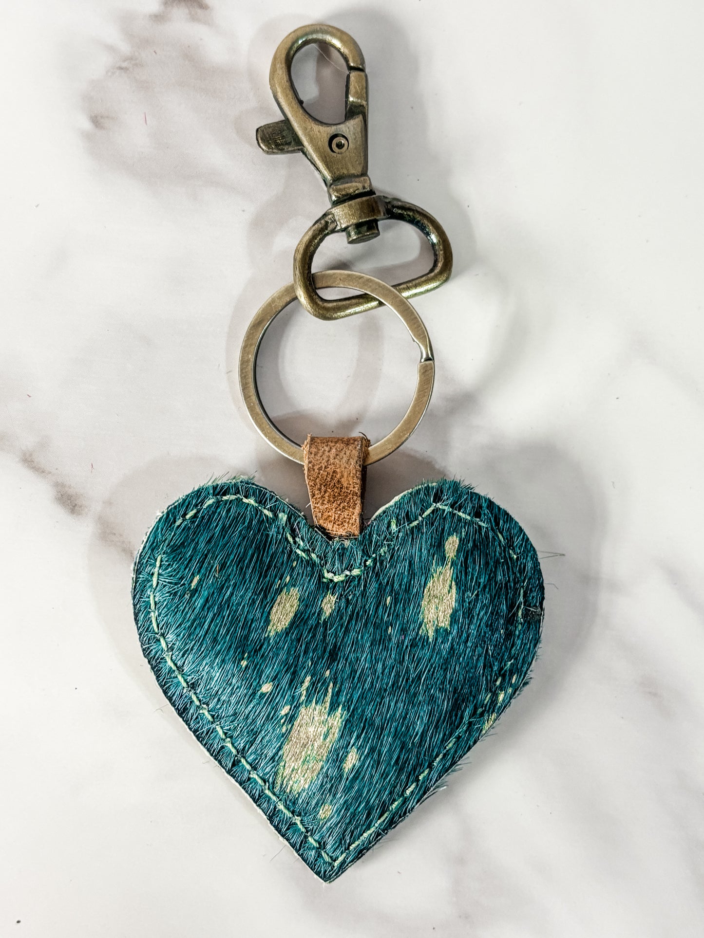 Heart Leather Keychain