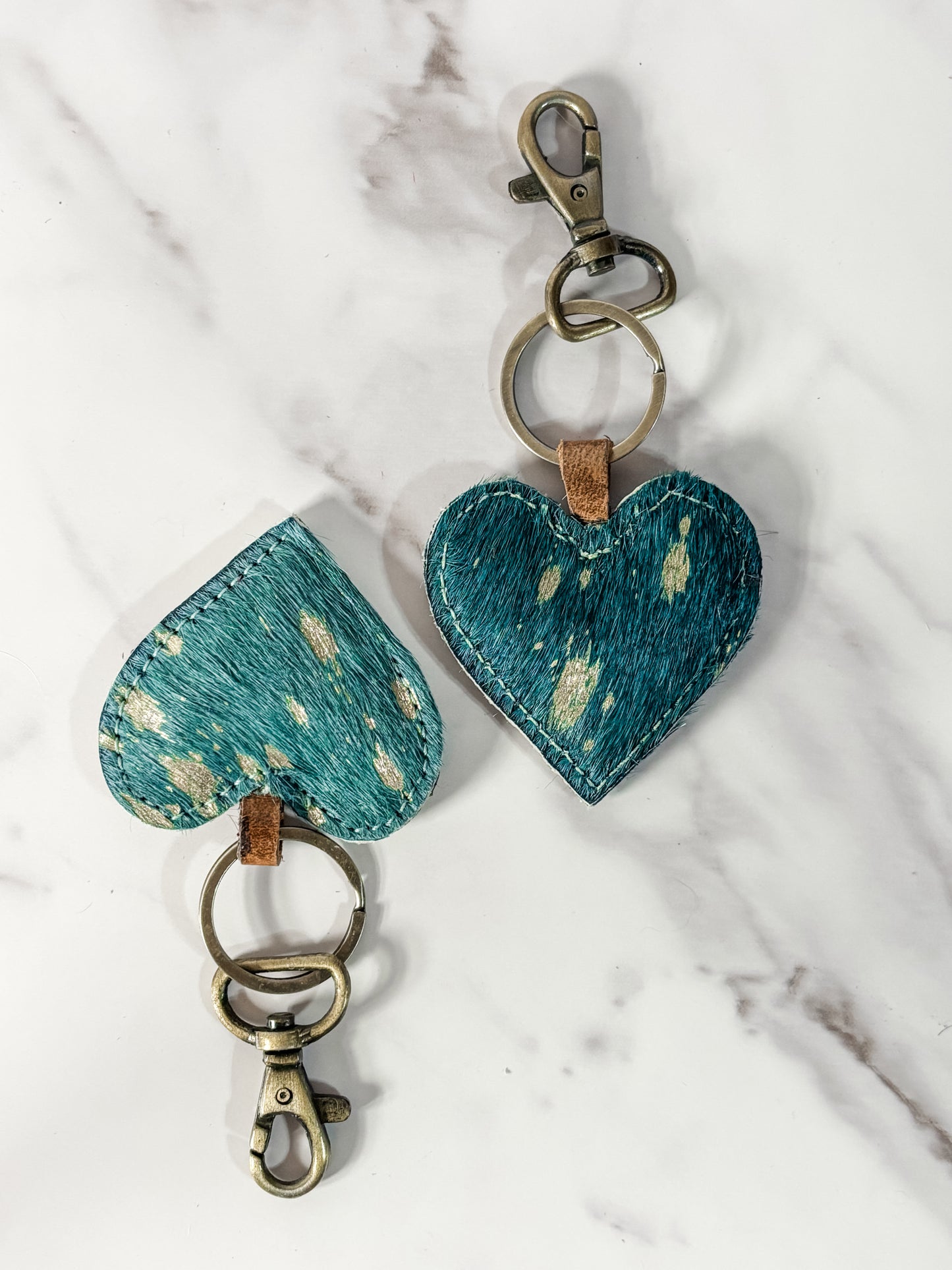 Heart Leather Keychain