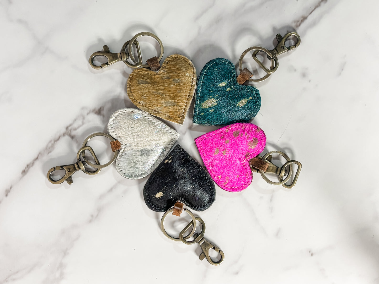 Heart Leather Keychain