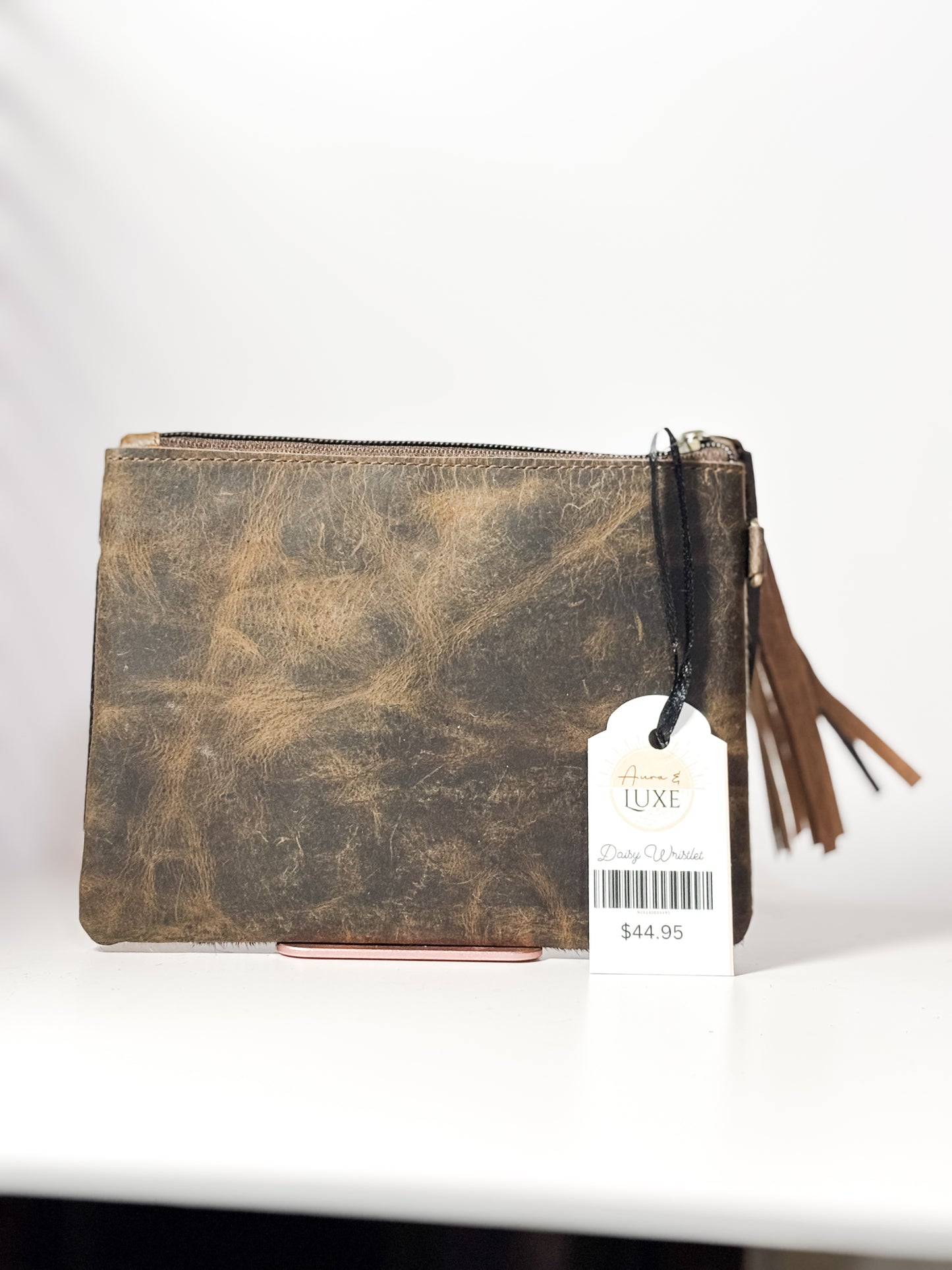 The Daisy Black Wristlet — Bold Beauty with a Western Edge